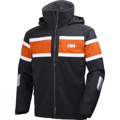 Chaquetas Helly Hansen Salt Hombre - Negras / Naranjas - Chile ZTP291365